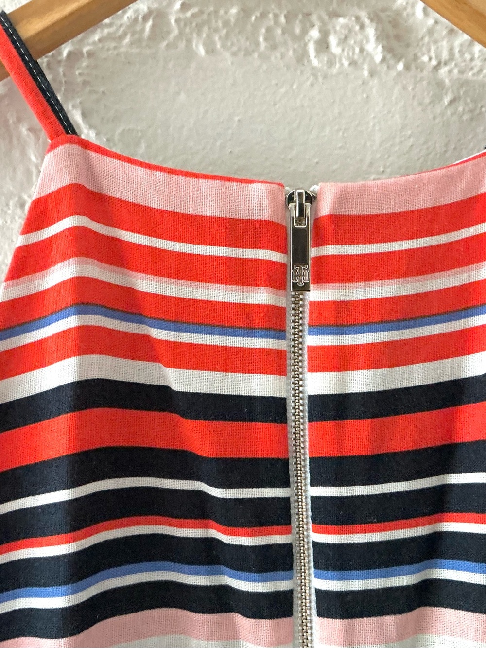 Tommy Hilfiger Linen Blend Sleeveless Dress Colorful Striped Print Vacation - Picture 12 of 16